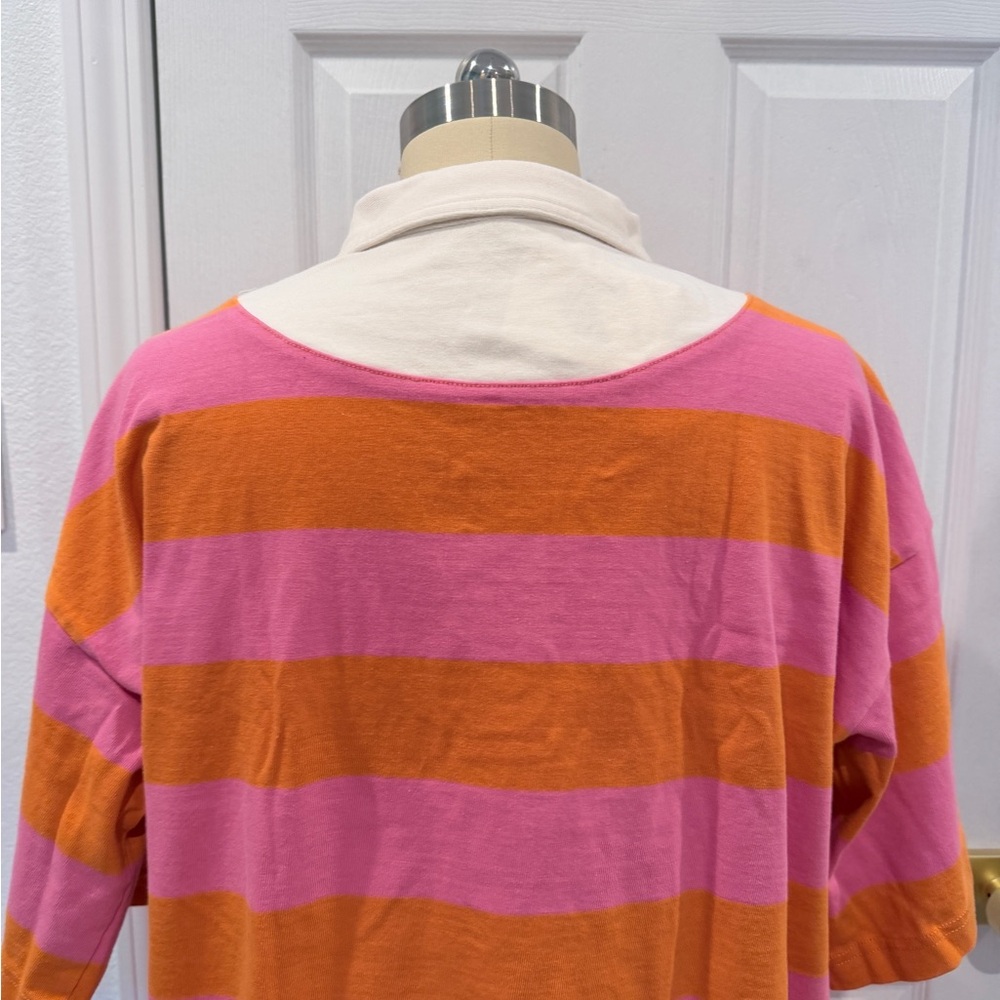 NWT Daily Practice Oversized Striped Pink and Orange Tunic - Picture 8 of 15